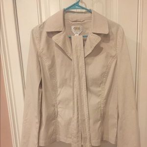 Taupe pinstripe jacket!